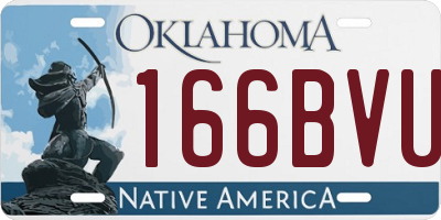 OK license plate 166BVU