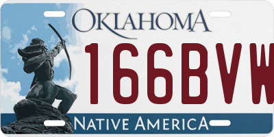 OK license plate 166BVW