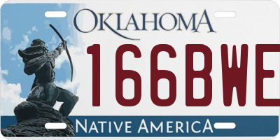 OK license plate 166BWE