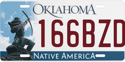 OK license plate 166BZD