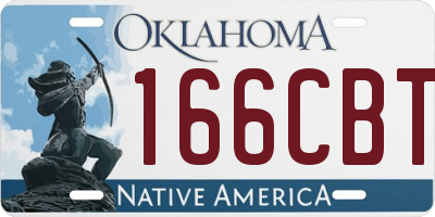 OK license plate 166CBT