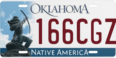 OK license plate 166CGZ