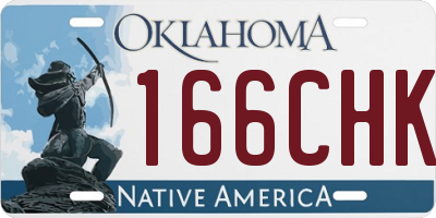 OK license plate 166CHK