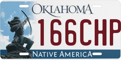 OK license plate 166CHP