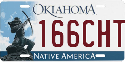 OK license plate 166CHT