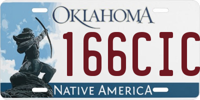 OK license plate 166CIC