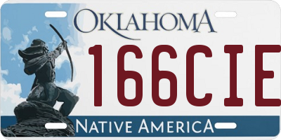 OK license plate 166CIE