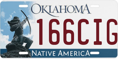 OK license plate 166CIG