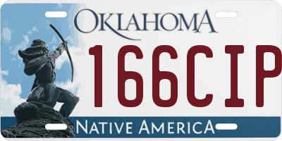 OK license plate 166CIP