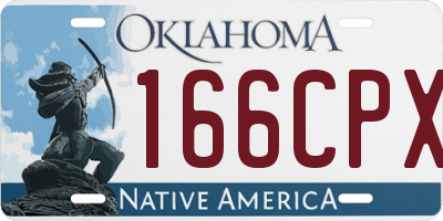 OK license plate 166CPX
