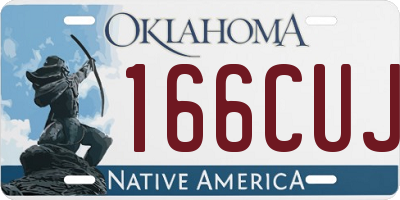 OK license plate 166CUJ