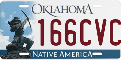 OK license plate 166CVC