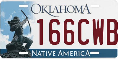 OK license plate 166CWB