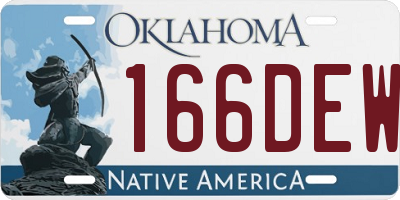 OK license plate 166DEW