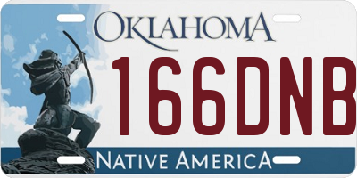 OK license plate 166DNB