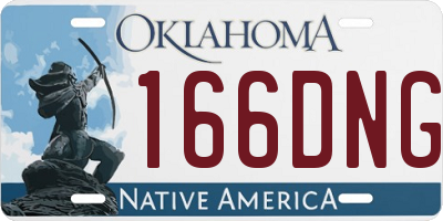 OK license plate 166DNG