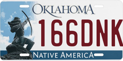 OK license plate 166DNK