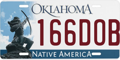 OK license plate 166DOB