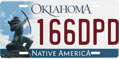 OK license plate 166DPD