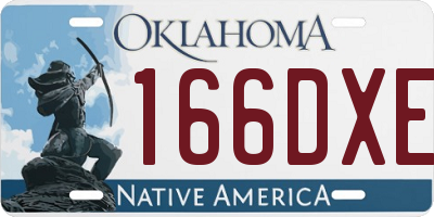 OK license plate 166DXE