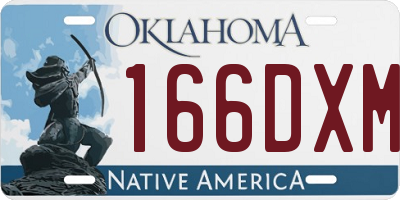 OK license plate 166DXM