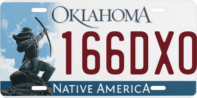 OK license plate 166DXO