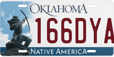OK license plate 166DYA