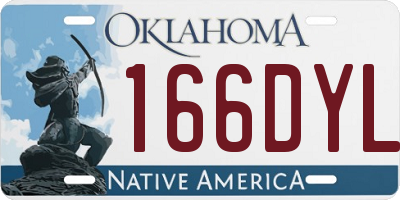 OK license plate 166DYL