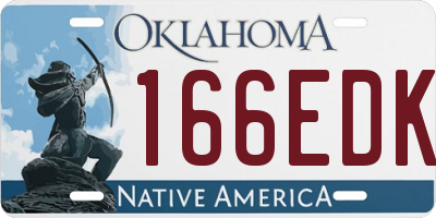 OK license plate 166EDK