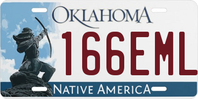 OK license plate 166EML