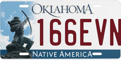 OK license plate 166EVN