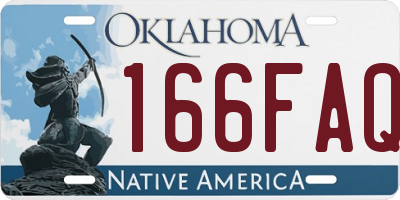 OK license plate 166FAQ
