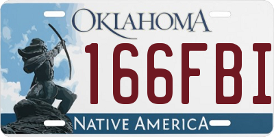OK license plate 166FBI