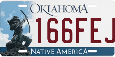 OK license plate 166FEJ