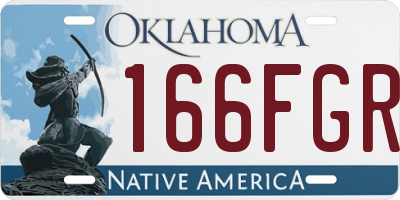 OK license plate 166FGR
