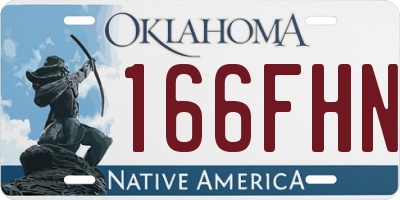 OK license plate 166FHN