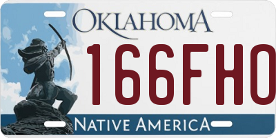 OK license plate 166FHO