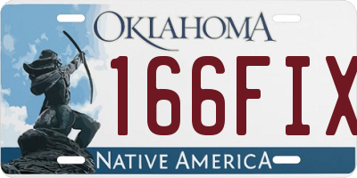 OK license plate 166FIX