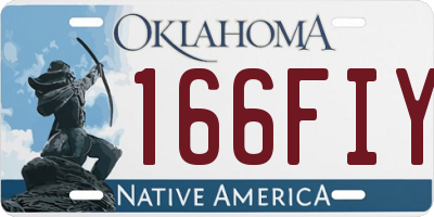 OK license plate 166FIY
