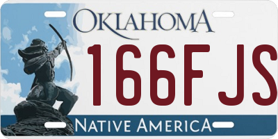 OK license plate 166FJS