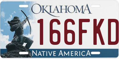 OK license plate 166FKD