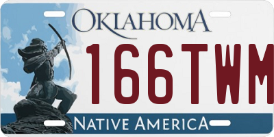 OK license plate 166TWM