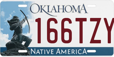 OK license plate 166TZY