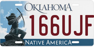 OK license plate 166UJF