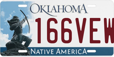 OK license plate 166VEW