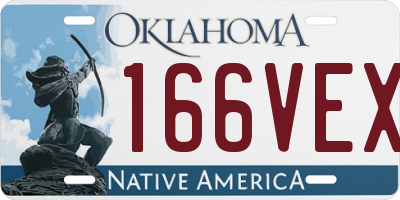 OK license plate 166VEX