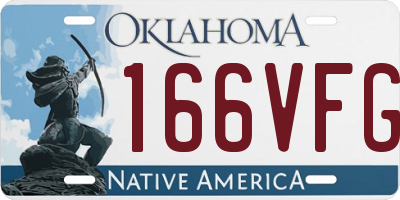 OK license plate 166VFG