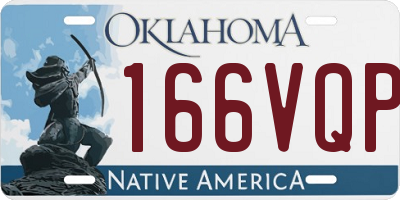 OK license plate 166VQP