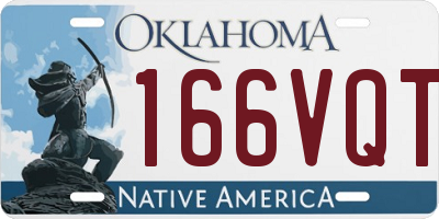 OK license plate 166VQT