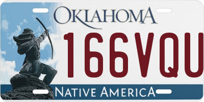 OK license plate 166VQU
